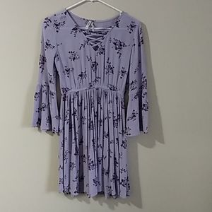 Lilac floral mini dress